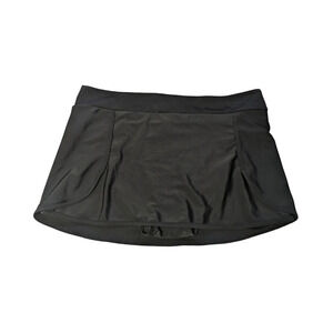 Black Women’s Swim Skirt with Built-In Shorts
